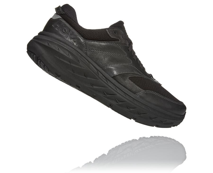 Running Shoes Mens - Hoka One One Bondi L - Black - IHUPETY-10